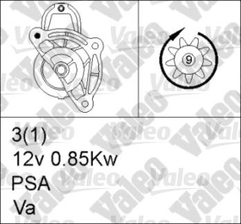 Valeo 455938 - Стартер autozip.com.ua