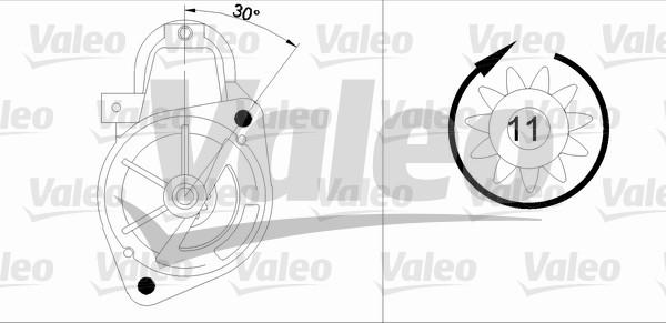 Valeo 455554 - Стартер autozip.com.ua