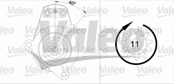 Valeo 455522 - Стартер autozip.com.ua