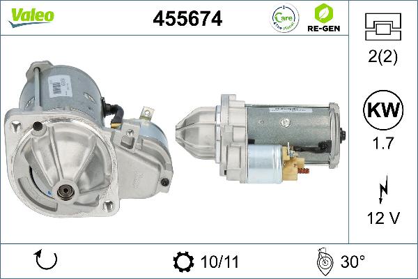 VALEO 455674 - Стартер autozip.com.ua