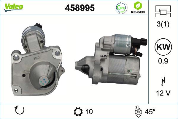 VALEO 458995 - Стартер autozip.com.ua