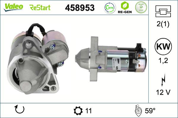 VALEO 458953 - Стартер autozip.com.ua