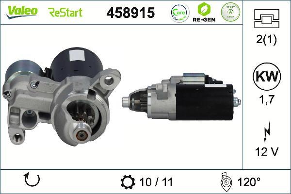 VALEO 458915 - Стартер autozip.com.ua