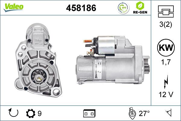 VALEO 458186 - Стартер autozip.com.ua