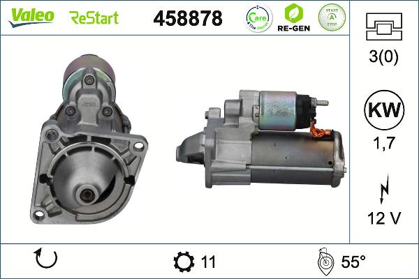 VALEO 458878 - Стартер autozip.com.ua