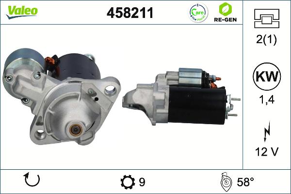 VALEO 458211 - Стартер autozip.com.ua