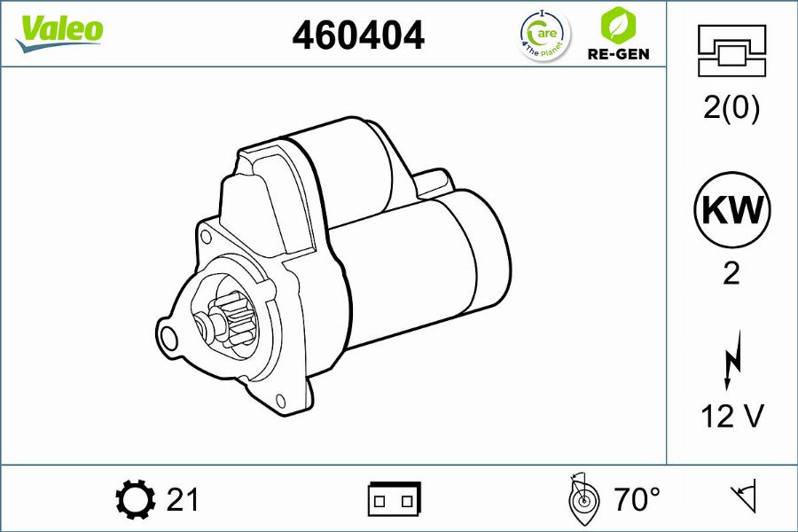 Valeo 460404 - Стартер autozip.com.ua