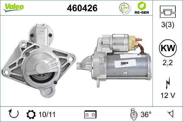 VALEO 460426 - Стартер autozip.com.ua
