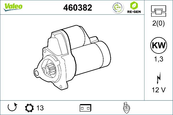 VALEO 460382 - Стартер autozip.com.ua