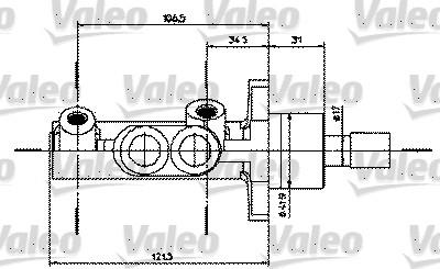 Valeo 402231 - Головний гальмівний циліндр autozip.com.ua