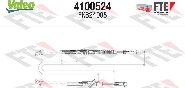 Valeo 4100524 - Трос, управління зчепленням autozip.com.ua