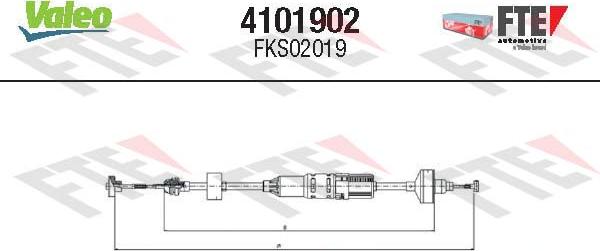 Valeo 4101902 - Трос, управління зчепленням autozip.com.ua