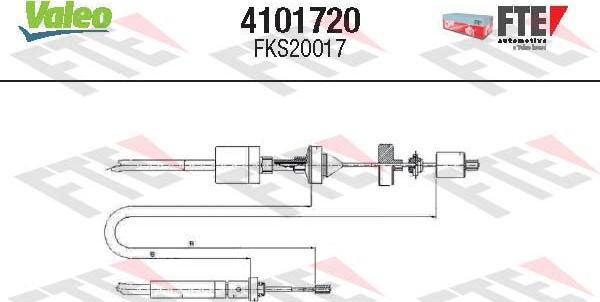 Valeo 4101720 - Трос, управління зчепленням autozip.com.ua