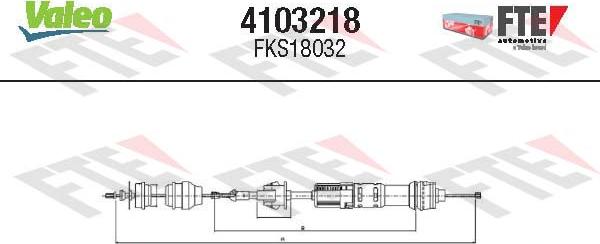 Valeo 4103218 - Трос, управління зчепленням autozip.com.ua