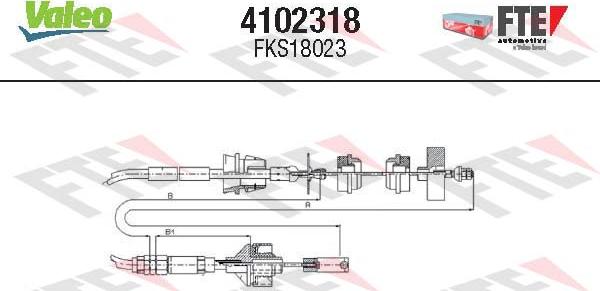 Valeo 4102318 - Трос, управління зчепленням autozip.com.ua