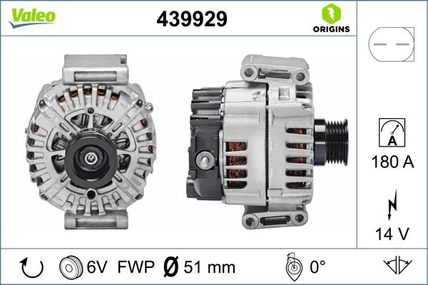 VALEO 439929 - Генератор autozip.com.ua