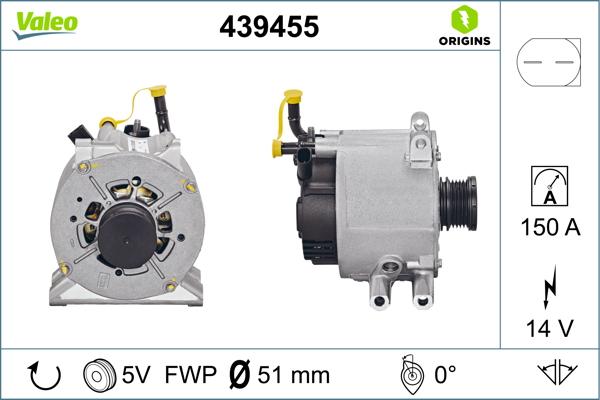 VALEO 439455 - Генератор autozip.com.ua