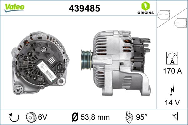 VALEO 439485 - Генератор autozip.com.ua