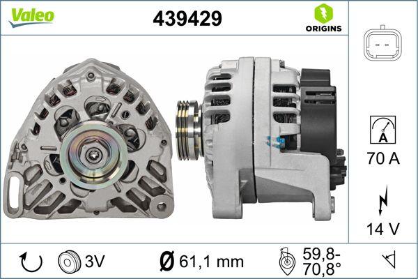 VALEO 439429 - Генератор autozip.com.ua