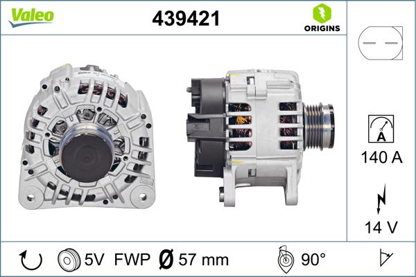 VALEO 439421 - Генератор autozip.com.ua