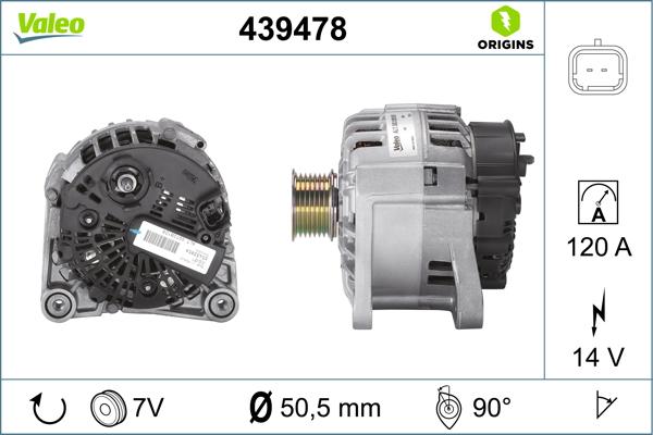 VALEO 439478 - Генератор autozip.com.ua