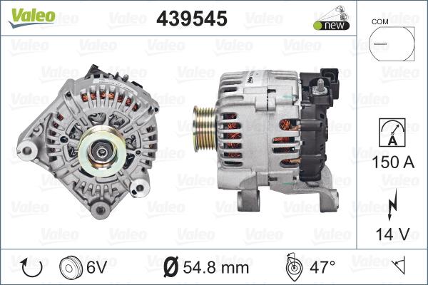 Valeo 439545 - Генератор autozip.com.ua