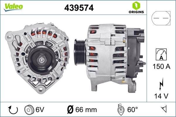 VALEO 439574 - Генератор autozip.com.ua