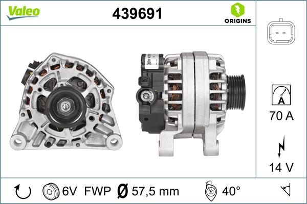 VALEO 439691 - Генератор autozip.com.ua
