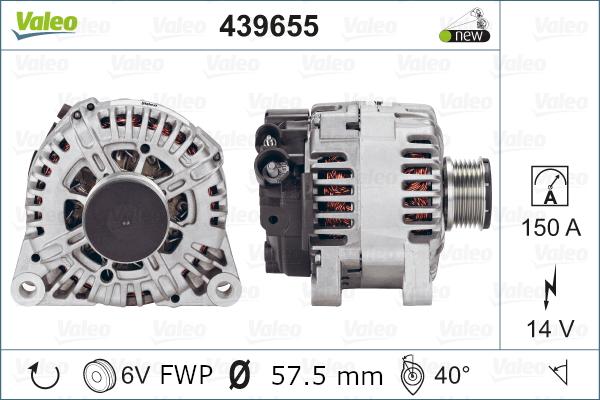 Valeo 439655 - Генератор autozip.com.ua