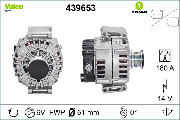 VALEO 439653 - Генератор autozip.com.ua