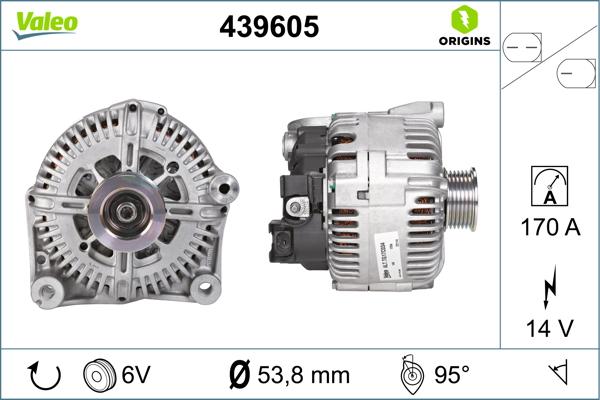 VALEO 439605 - Генератор autozip.com.ua