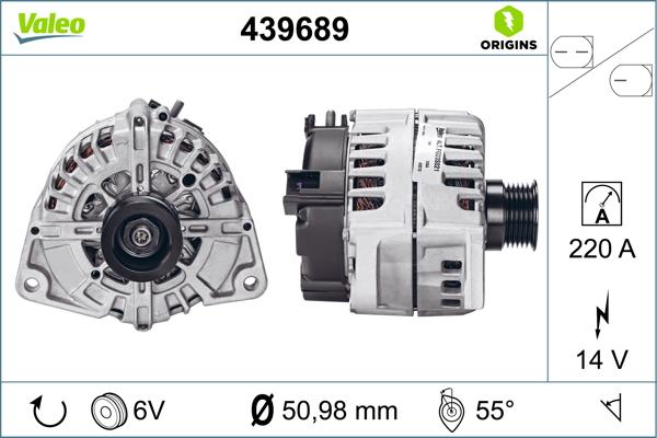 VALEO 439689 - Генератор autozip.com.ua