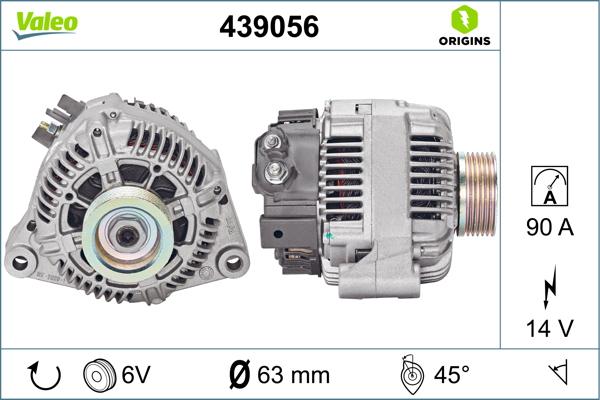 VALEO 439056 - Генератор autozip.com.ua