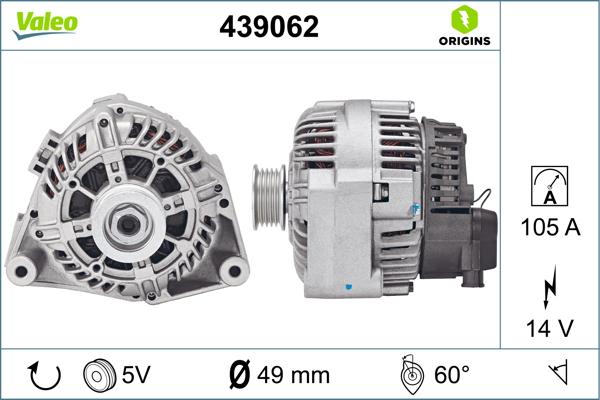 VALEO 439062 - Генератор autozip.com.ua