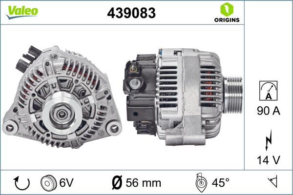 VALEO 439083 - Генератор autozip.com.ua