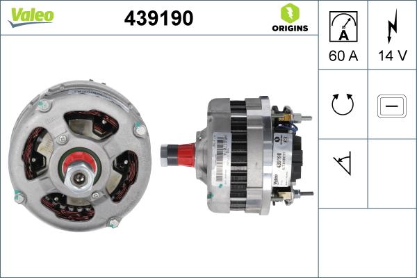 Valeo 439190 - Генератор autozip.com.ua