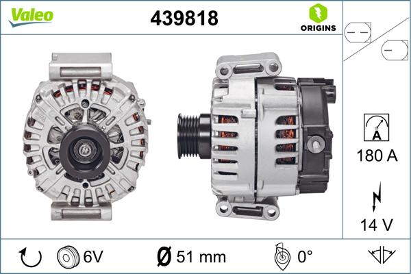 VALEO 439818 - Генератор autozip.com.ua