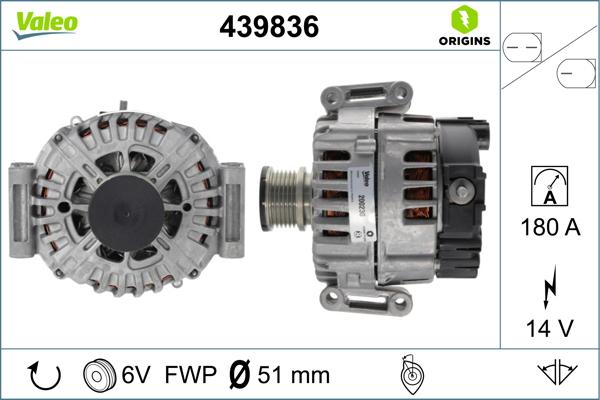 VALEO 439836 - Генератор autozip.com.ua