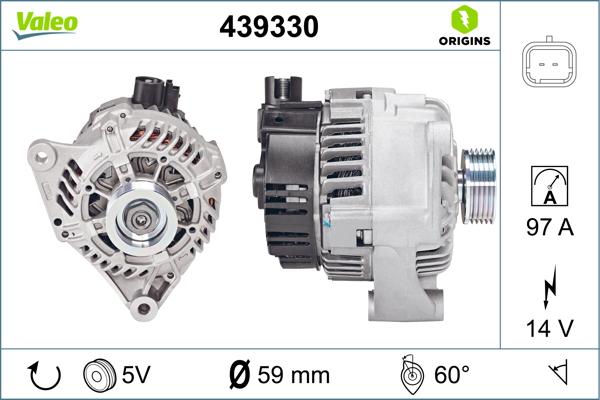 VALEO 439330 - Генератор autozip.com.ua