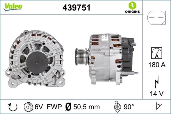 VALEO 439751 - Генератор autozip.com.ua