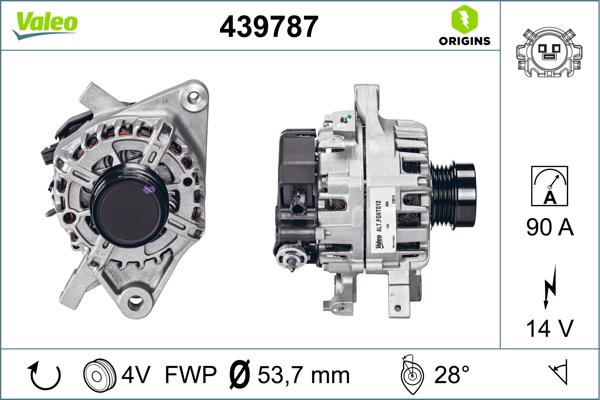 VALEO 439787 - Генератор autozip.com.ua