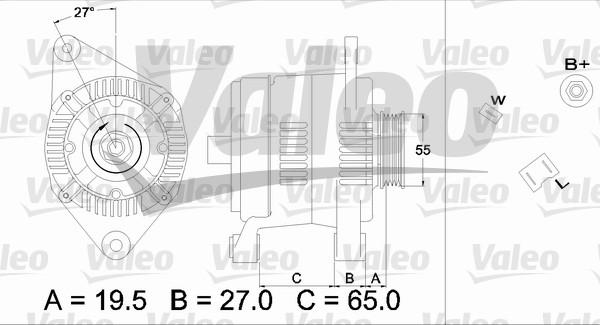 Valeo 436447 - Генератор autozip.com.ua