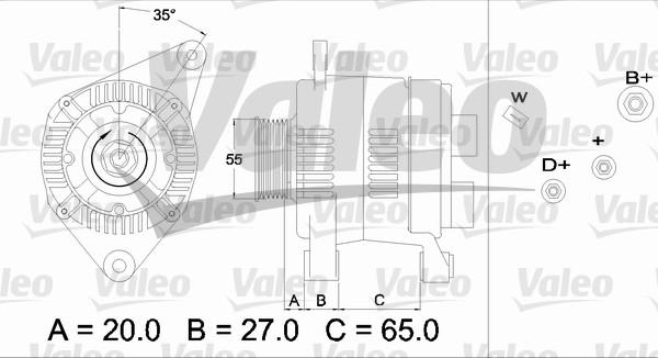 Valeo 436465 - Генератор autozip.com.ua