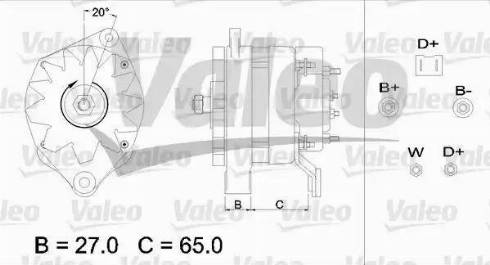 Valeo 436413 - Генератор autozip.com.ua