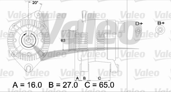 Valeo 436475 - Генератор autozip.com.ua