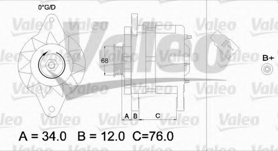 Valeo 436533 - Генератор autozip.com.ua