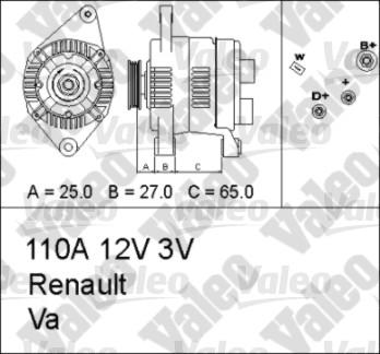 Valeo 436649 - Генератор autozip.com.ua