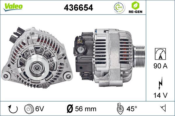 VALEO 436654 - Генератор autozip.com.ua