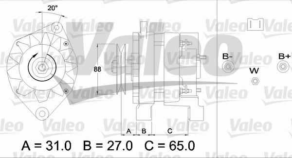 Valeo 436651 - Генератор autozip.com.ua