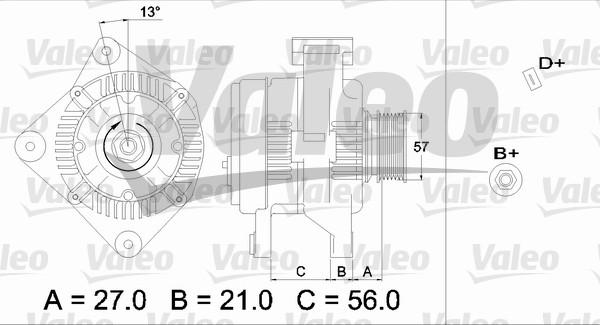 Valeo 436653 - Генератор autozip.com.ua